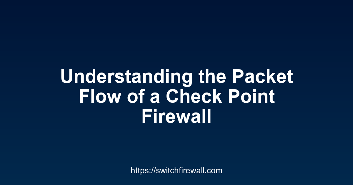 Understanding the Packet Flow of a Check Point Firewall