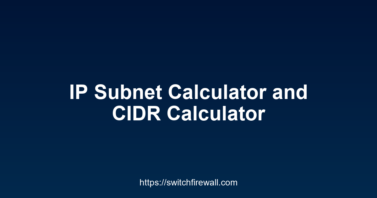 IP Subnet Calculator