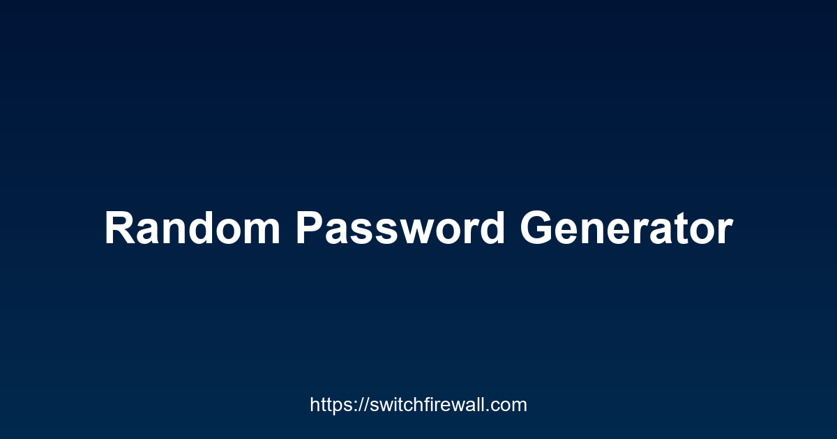 Random Password Generator